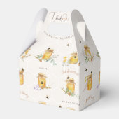 甘い小さな蜂蜜の赤ちゃんシャワー フェイバーボックス (裏面サイド)