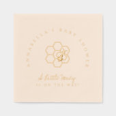 甘い小さな蜂蜜の赤ちゃんシャワー 箔ナプキン (正面)