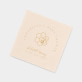 甘い小さな蜂蜜の赤ちゃんシャワー 箔ナプキン (左)