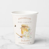甘い小さな蜂蜜の赤ちゃんシャワー 紙コップ (裏面)