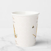 甘い小さな蜂蜜の赤ちゃんシャワー 紙コップ (左)