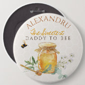 甘い小さな蜂蜜の赤ちゃんシャワー 缶バッジ (正面&裏面)