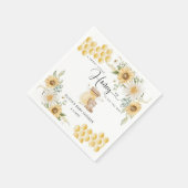 甘い小さな蜂蜜の赤ん坊のシャワーナプキン スタンダードカクテルナプキン (角)