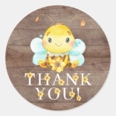 甘い小さな蜂蜜ビーありがとうクラシックRo ラウンドシール (正面)