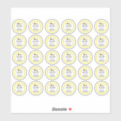 甘い小さな蜂蜜ビーベイビーシャワー1" シール (シート)