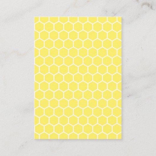 甘い小さな蜂蜜ビーベイビーシャワー アドバイスカード (裏面)