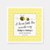 甘い小さな蜂蜜ビーベイビーシャワー スタンダードカクテルナプキン (正面)