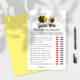 甘い小さな蜂蜜ビー赤ちゃんシャワー誰がゲームを推測