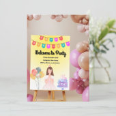 甘い小さな誕生日ガールとバルーン&ケーキTh セーブザデート (スタンド正面)