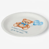 甘い小さな赤ちゃんテディベア赤ちゃんシャワー ペーパープレート (アングル)