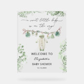 甘い小さな赤ちゃん服の赤ちゃんシャワーへようこそ アクリルサイン (正面)