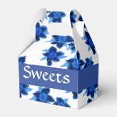 甘い小さな青い花の箱 フェイバーボックス (正面サイド)