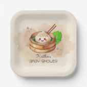 甘い小さな餃子Kwaiテーマベビーシャワー ペーパープレート (正面)