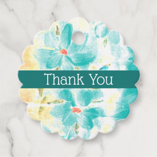 甘い小さな鱗状の青い花結婚の花 フェイバータグ (正面)