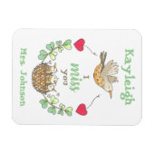 甘い小さな鳥i恋しく思ユー先生 マグネット (横)