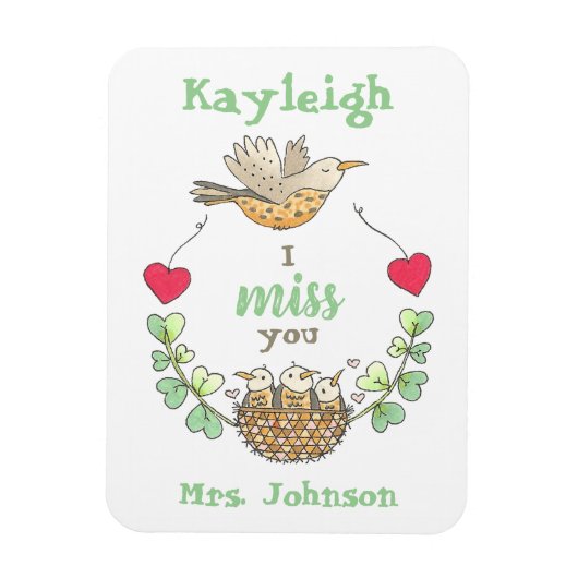 甘い小さな鳥i恋しく思ユー先生 マグネット (縦)