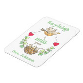 甘い小さな鳥i恋しく思ユー先生 マグネット (左側)