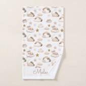 甘い小さな鹿の雲と星ボホエレガントー バスタオルセット (ハンドタオル)