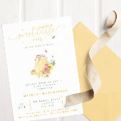 甘い小さな1ひまわり蜂蜜ビー赤ちゃんシャワー 招待状