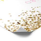 甘い小さな1レモンベビーシャワー歓迎サイン ポスター (角)