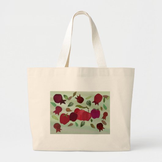 甘い年のキャンバスのバッグ ラージトートバッグ (正面)