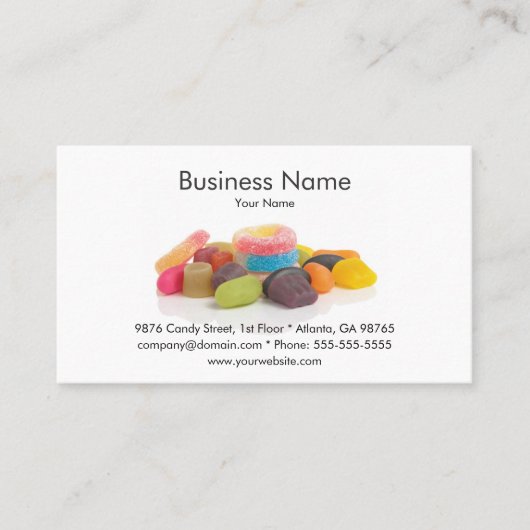 甘い店の名刺のテンプレート 名刺 (正面)