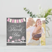 甘い御馳走は写真との感謝していしています サンキューカード (スタンド正面)