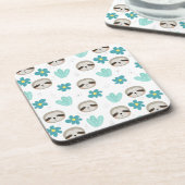 甘い怠惰の花柄パターン コースター (左側)