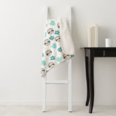 甘い怠惰の花柄パターン シェルパブランケット (インサイチュ)