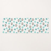 甘い怠惰の花柄パターン ヨガマット (正面(横))