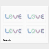 甘い愛のステッカー 長方形シール (シート)