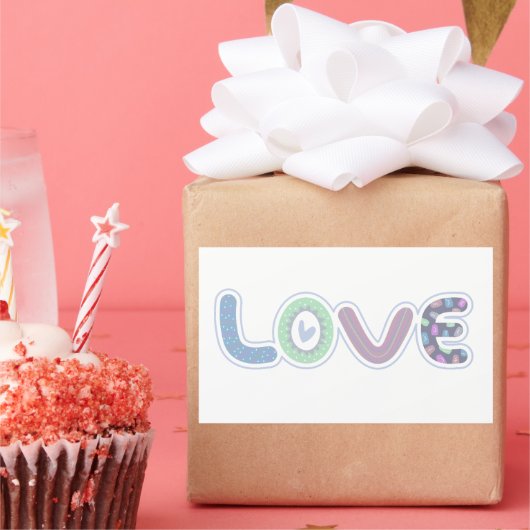 甘い愛のステッカー 長方形シール (パーティー)