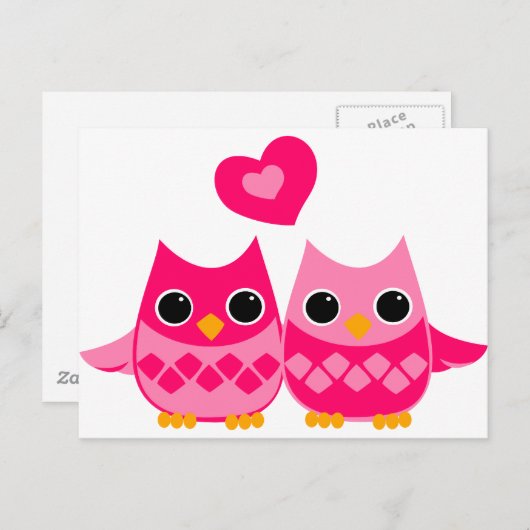 甘い愛フクロウ ポストカード (正面/裏面)