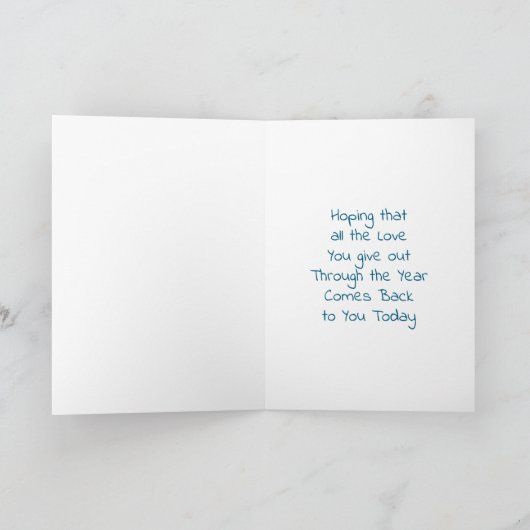 甘い感傷的カラフル抽象芸術母の日 カード (内部)