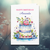 甘い感傷的パーソナライズされた誕生日 カード