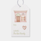 甘い感謝してい雪だるまギフトのラベル ギフトタグ (裏面)