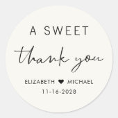 甘い感謝のクリーム結婚ズ ラウンドシール (正面)