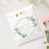 甘い感謝ユーカリ緑の赤ちゃんシャワー フェイバーバッグ (封をした状態)