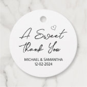 甘い感謝結婚式の引き出物 フェイバータグ (正面)