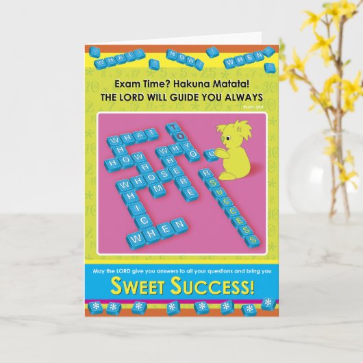 甘い成功 カード (黄色い花)