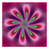 甘い抽象芸術フラワーフラクタル ポスター (正面)