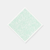 甘い振りかけるグリーン スタンダードカクテルナプキン (角)