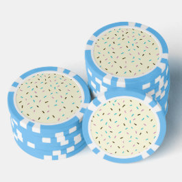 甘い振りかけるトランプのポーカーチップ（バニラクリーム） ポーカーチップ