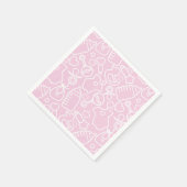 甘い振りかけるピンク スタンダードカクテルナプキン (角)