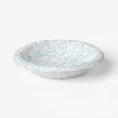 甘い振りかける白い青 ペーパーボウル (傾斜あり)