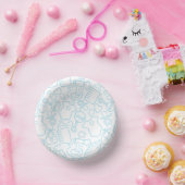 甘い振りかける白い青 ペーパーボウル (パーティー)