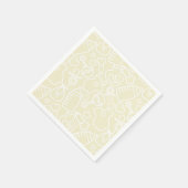 甘い振りかける黄色 スタンダードカクテルナプキン (角)