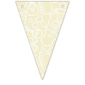 甘い振りかける黄色 バンティングフラッグ (第3の旗)