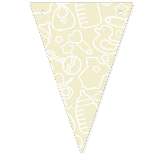 甘い振りかける黄色 バンティングフラッグ (第1の旗)