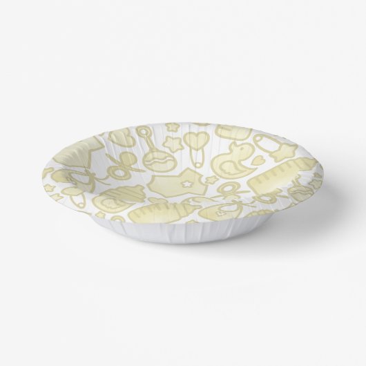 甘い振り掛け黄色グラデーション ペーパーボウル (傾斜あり)